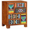 vidaXL Skjenk flerfarget 50x35x60 cm heltre akasie