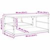 vidaXL Kaffebord Svart Eik 90 x 49 x 40 cm Konstruert tre