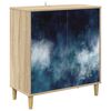 vidaXL Serviesskap RAALTE Sonoma 69 x 33 x 75 cm Konstruert tre