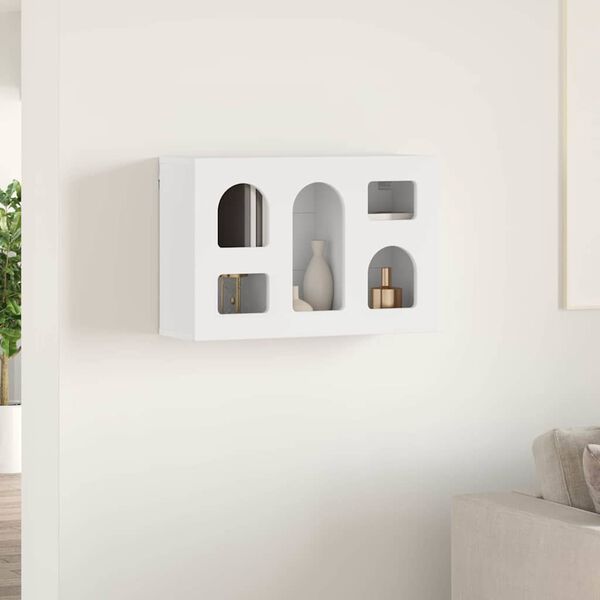 vidaXL Hengende skap med hylle Hvit 60 x 20 x 40 cm Konstruert tre