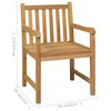 vidaXL 5-delers hagespisesett 140x80 cm heltre teak