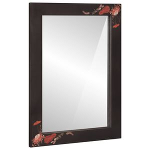 vidaXL Speil Veggmontert med speil Flerfarget 70 x 50 x 3 cm Glass