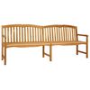 vidaXL H&aring;ndlaget Rosebenk 228 x 61 x 94,5 cm Massivt Teaktre Naturlig