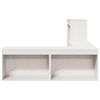 vidaXL Nattbord med skrivebord hvit 232x122x75 cm heltre furu