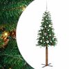 vidaXL Slim juletre gr&oslash;nn 150 cm PVC og Massivt Furu tre