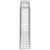 vidaXL Gabionkurver buede 8 stk 200x50x160/180 cm galvanisert jern