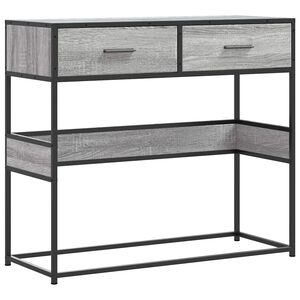 vidaXL Konsollbord gr&aring; sonoma 90x35x80 cm konstruert tre