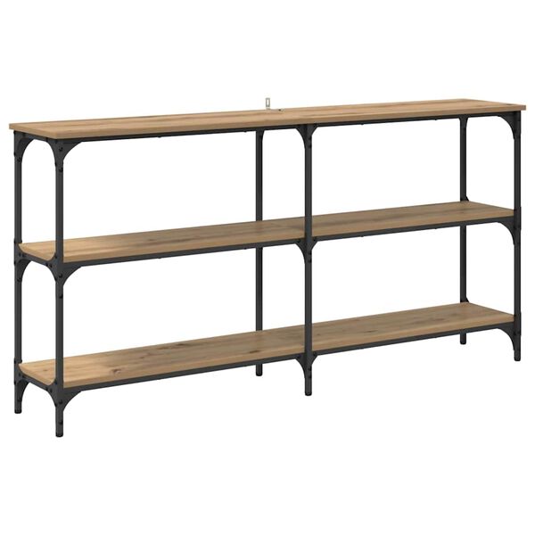 vidaXL Konsollbord Artisan Eik 150 x 29 x 75 cm Ingeniørtre og metall