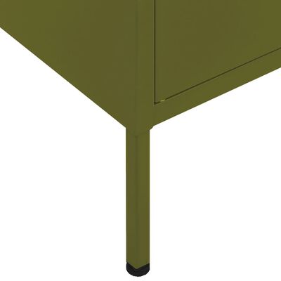 vidaXL Oppbevaringsskap olivengrønn 80x35x101,5 cm stål