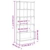 vidaXL Bokhylle svart 72x28x172 cm konstruert tre