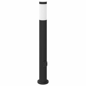 vidaXL Pullertlampe med stikkontakt 80 cm rustfritt st&aring;l IP44