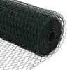 vidaXL Gjerdep&aring;le gr&oslash;nn 100 x 0,5 m (25 mm netting) St&aring;l og PVC