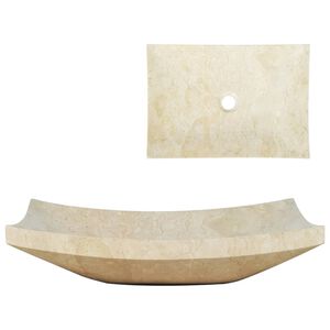 vidaXL Vask 50x35x12 cm marmor krem