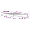 vidaXL Sengeramme røkt eik 100x200 cm konstruert tre og metall
