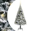 vidaXL Kunstig juletre med 150 LED Hvit 150 cm PVC og St&aring;l og Plast