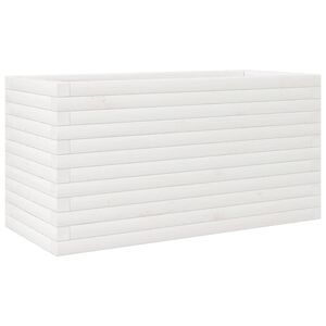 vidaXL Plantekasse hvit 90x40x45,5 cm heltre furu