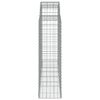 vidaXL Gabionkurver buede 7 stk 200x50x140/160 cm galvanisert jern