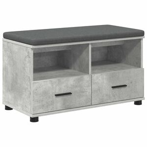 vidaXL Gangbenk BetongGr&aring; 80 x 38 x 46 cm Konstruert treverk og stoff