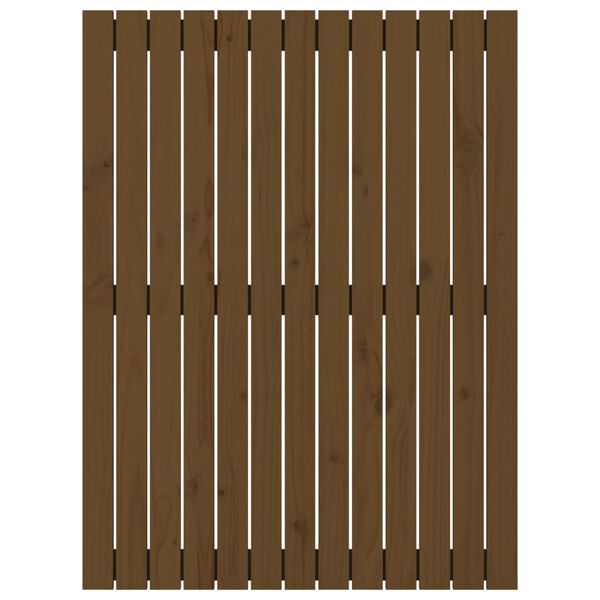 vidaXL Veggmontert hodegavl honningbrun 82,5x3x110 cm heltre furu