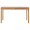 vidaXL 7-delers hagespisesett 140x80 cm heltre teak