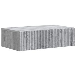 vidaXL Vegghengt Sidebord Gr&aring; sonoma 59 x 34,5 x 17 cm Konstruert tre