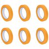 vidaXL Maler Maskeringstape 6 pcs Gul 19mm x 50m Papir