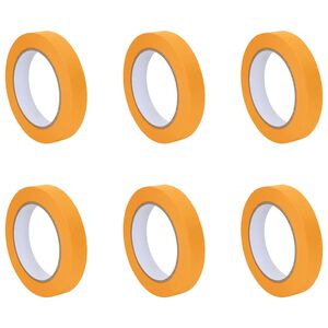 vidaXL Maler Maskeringstape 6 pcs Gul 19mm x 50m Papir