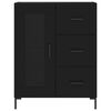 vidaXL Highboard svart 69,5x34x180 cm konstruert tre
