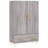vidaXL Highboard gr&aring; sonoma 69,5x31x115 cm konstruert tre