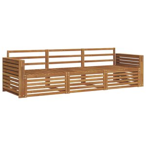 vidaXL Utend&oslash;rs sofa-sett 3 stk. Naturlig Solid akasietre