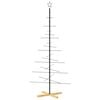 vidaXL Juletre til dekorasjon med trebunn metall svart 180 cm