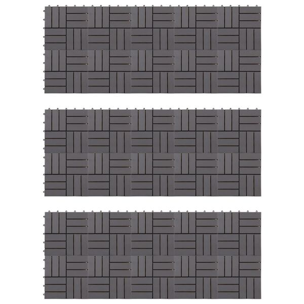 vidaXL Terrassebord 30 stk gråvasket 30x30 cm heltre akasie