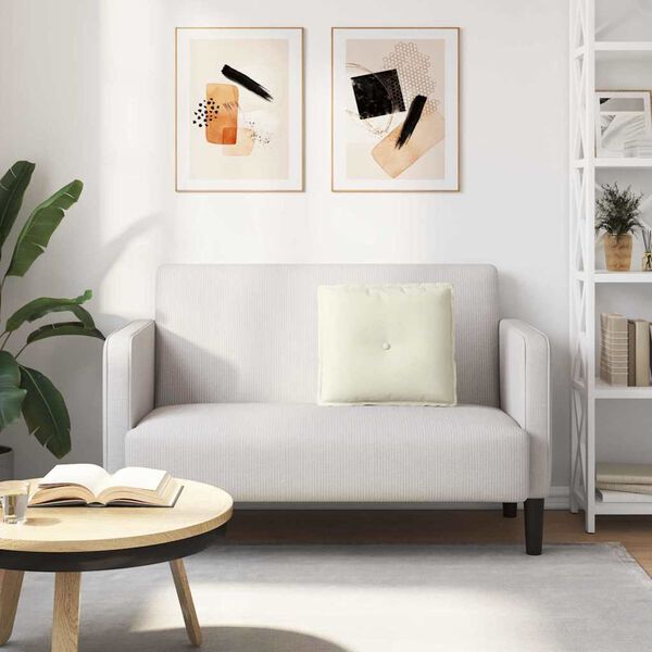 vidaXL Bakputen Krem 50 x 45 cm Corduroy stoff