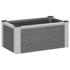vidaXL H&oslash;ybed Gr&aring; 50 x 30 x 22 cm WPC og Aluminium