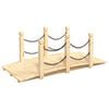 vidaXL Hagebro med kjettingrekkverk 150x67x56 cm heltre gran