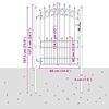 vidaXL Gjerdeport Emmen med pigger st&aring;l 104x134,5 cm gr&oslash;nn