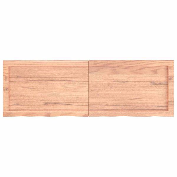 vidaXL Benkeplate til bad lysebrun 120x40x(2-6) cm behandlet heltre