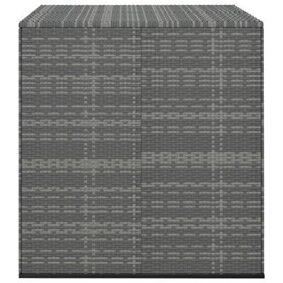 vidaXL Utendørs putekasse PE-rotting 100x97,5x104 cm grå