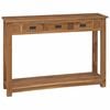 vidaXL Konsollbord Naturlig 110 x 30 x 80 cm Massivt Teaktre
