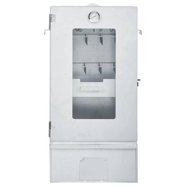 vidaXL Røykgrill med treflis 44,5x29x110 cm galvanisert stål