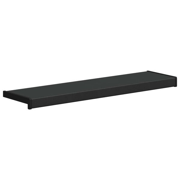 vidaXL Vinduskarmer Svart med trestruktur 80 x 25 x 4,5 cm PVC