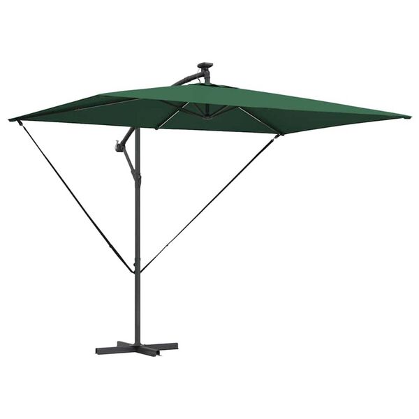 vidaXL Kantilever bananparasol grønn 294 x 200 x 254 cm