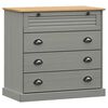 vidaXL Kommode VIGO gr&aring; 80x40x76 cm heltre furu