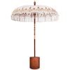 vidaXL Balinesisk parasoll med base Krem og brun &Oslash; 180-190 cm