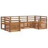 vidaXL Seksjonssofa Sett 6 pcs Naturlig