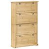 vidaXL Skoskap Corona 99x32x163,5 cm heltre furu
