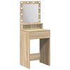 vidaXL Sminkebord Sonoma eik 50 x 41 x 135 cm Konstruert tre