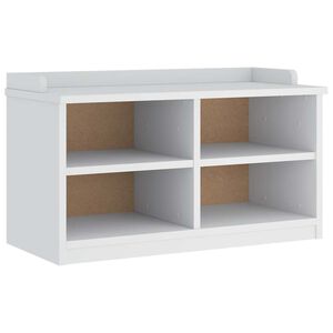 vidaXL Gangbenk SANDNES hvit 87x40x50 cm heltre furu