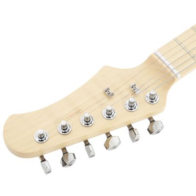 vidaXL Elektrisk gitar for barn med veske brun og hvit 3/4 30"