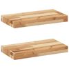 vidaXL Flytende hyller 2 stk 60x20x4 cm oljebehandlet heltre akasie